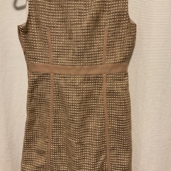 RED VALENTINO neutral gold tweed mini dress - Picture 2 of 11